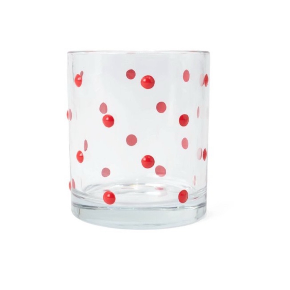 ❤️ Red Polka dots Glass - Bullseye's Playground NWT KATE SPADE vibes